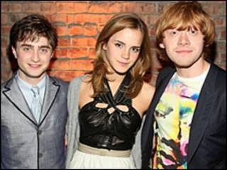 Daniel Radcliffe, Emma Watson e Rupert Grint, do filme Harry Potter (Getty Image)