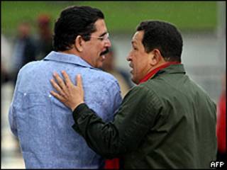 Hugo Chávez y Manuel Zelaya