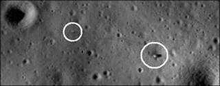 Imagen de la superficie lunar tomada por la LRO