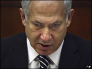 O premiê israelense, Binyamin Netanyahu, durante pronunciamento neste domingo (AP, 19/7)