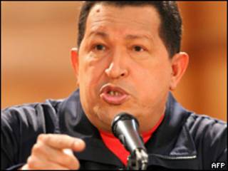 Hugo Chávez, presidente de Venezuela.