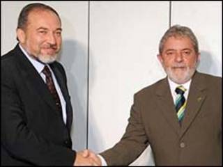 O chanceler Lieberman e o presidente Lula/Agência Brasil