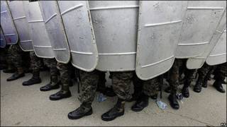 Más protestas en Honduras, el viernes 24 de julio de 2009.