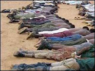 Personas arrestadas en Bauchi, Nigeria.