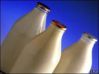 Botellas de leche