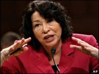 Sonia Sotomayor durante sabatina no Senado americano em 16 de julho (AP)