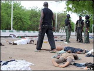 Víctimas de la violencia en Nigeria.