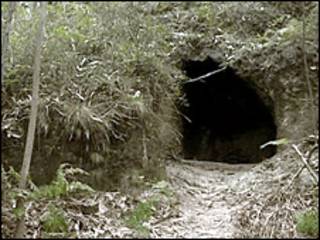 Caverna onde o fugitivo foi encontrado