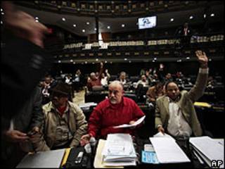 Votación en la Asamblea Nacional de Venezuela el 31 de julio de 2009.
