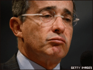 O presidente da Colômbia, Álvaro Uribe (foto de arquivo)
