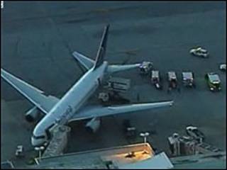 Boeing da Continental no aeroporto de Miami