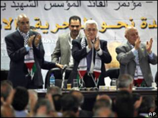 Dirigencia de Fatah en el VI Congreso
