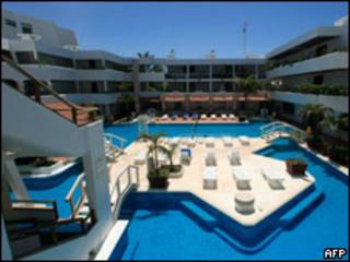 Hotel vacío en Cancún.