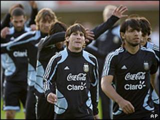 Jugadores de la selección argentina.