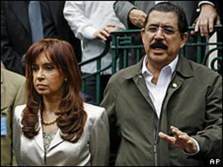 Manuel Zelaya y Cristina fernández