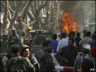 افغانستان میں دھماکے کی ایک پرانی تصویر
