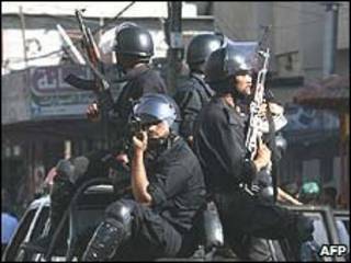 Forças de segurança do Hamas em Rafah
