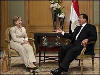 مبارك وكلينتون