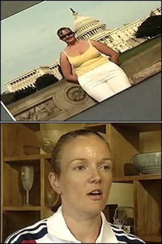 Melanie Ryding antes e depois de perder 25 kg