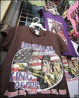 Venta de camisetas de Michael Jackson