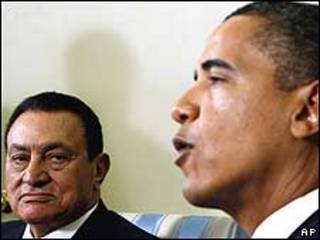 Barack Obama e Hosni Mubarak