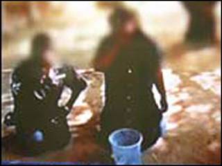 صورة مأخوذة من الشريط ( أ ف ب)