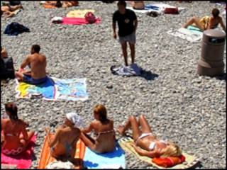 Playa de Niza, sur de Francia