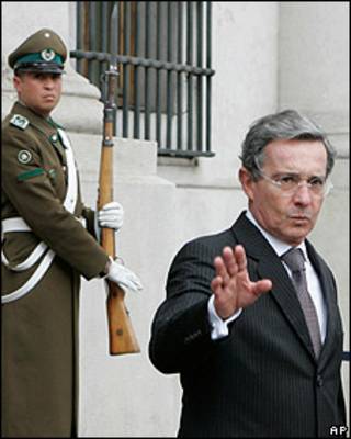 Álvaro Uribe, presidente de Colombia