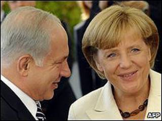 Benjamin Netanyahu y Angela Merkel