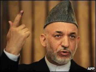 O presidente do Afeganistão, Hamid Karzai