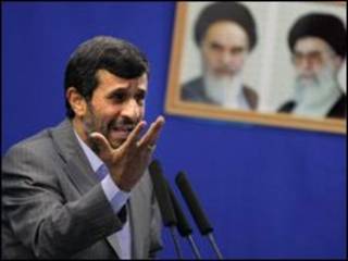 O presidente do Irã, Mahmoud Ahmadinejad