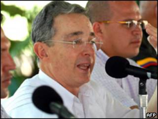 O presidente da Colômbia, Álvaro Uribe (AFP, 29 de agosto)