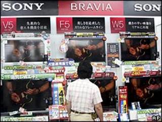 TVs da Sony à venda no Japão