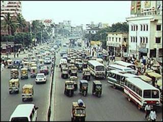 Vista de Dhaka, la capital de Bangladesh