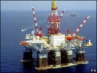 Plataforma petrolera de BP en el Golfo de México.