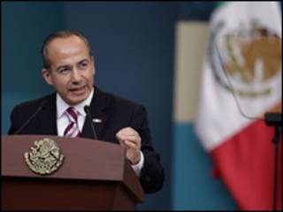 O presidente do México, Felipe Calderón