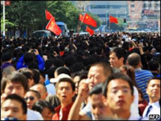 Han protestan en Urumqi