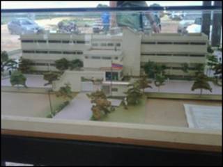 Maqueta del centro internacional de radio de Venezuela (foto cortesía de RNV)