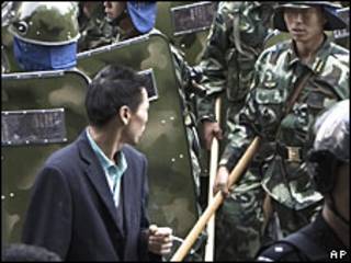 Protestas en Urumqi.