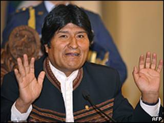 Evo Morales, presidente de Bolivia. Foto de archivo: 24-08-09