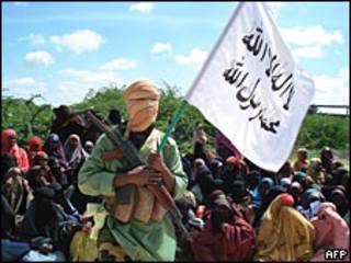 Militante islamista en Somalia.