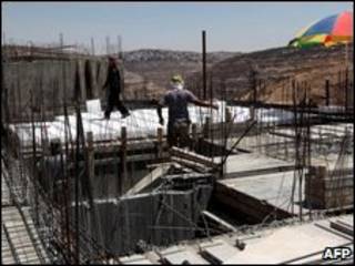 Construcción en Cisjordania.
