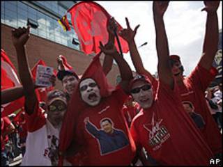 Militantes chavistas