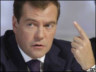 O presidente da Rússia, Dmitry Medvedev (AP, 15 de setembro)