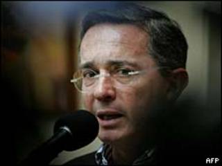 Álvaro Uribe, presidente de Colombia