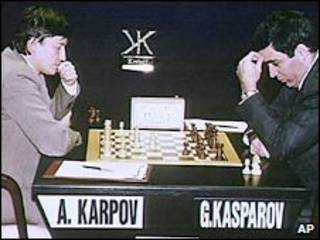 Анатолий Карпов и Гарри Каспаров