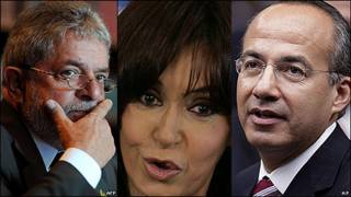 Lula, Fernández y Calderón