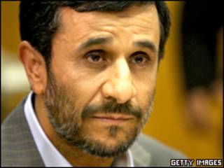 O presidente do Irã. Mahmoud Ahmadinejad
