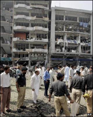 Zona del ataque en Peshawar