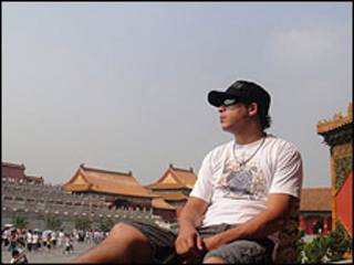 O brasileiro Diego de Paulo na China (Foto: Arquivo pessoal)